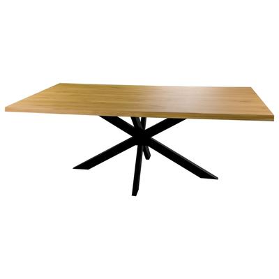 Massivholz »Fred double-X« Wildeiche Esstisch 180x90 cm / Wildeiche natur / Schweizer Kante Image