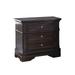 Wood Nightstand with 3 Drawers in Cappuccino