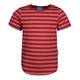 finkid - T-Shirt Maalari Gestreift In Beet Red, Gr.134/140