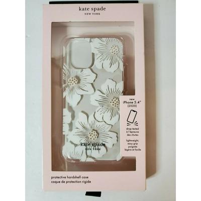 Kate Spade New York Cell Phones & Accessories | Kate Spade Iphone 5.4" (2020) / 12 Mini Phone Case Hollyhock Floral/Clear Design | Color: White/Silver | Size: Os