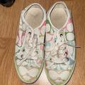 Coach Shoes | Dalia Coach Fabric Tennis Shoes | Color: Cream/White | Size: 7.5