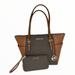 Michael Kors Bags | Michael Kors Set Duo Tote Bag & Iphone Wallet Mk Print Logo Brown Leather | Color: Brown | Size: Large