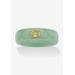 Women's 10K Yellow Gold Genuine Peridot And Green Genuine Jade Bezel Set Ring by PalmBeach Jewelry in Peridot (Size 8)