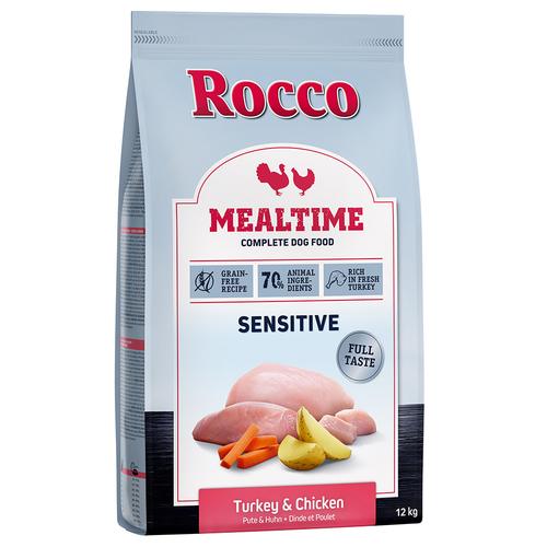 2+12kg Rocco Mealtime Sensitive - Pute & Huhn Trockenfutter für ausgewachsene Hunde