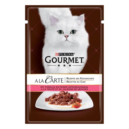 26x85g Megapack GOURMET A la Carte Forelle und Gemüse Katzenfutter nass