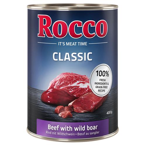 24x400g Classic Rind mit Wildschwein Rocco Hundefutter nass