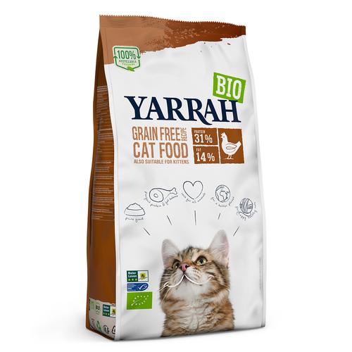 2,4kg Yarrah Bio Katzenfutter mit Bio Huhn & Fisch getreidefrei Katzenfutter trocken