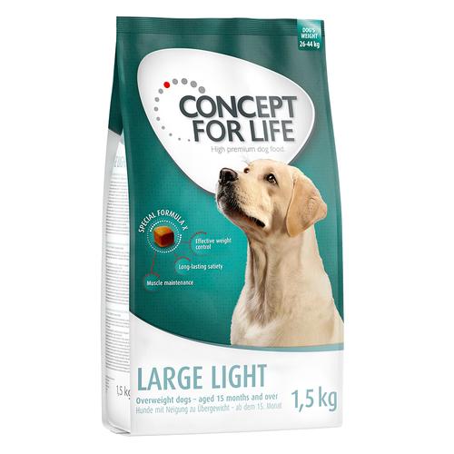 4×1,5kg Large Light Concept for Life Hundefutter trocken