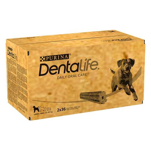 72 Sticks (24 x 106 g) PURINA Dentalife Tägliche Zahnpflege-Snacks für große Hunde (25-40 kg)...