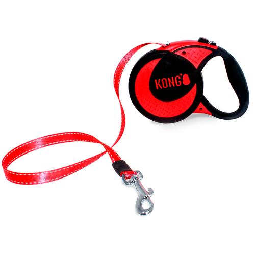 KONG Ultimate Einziehbare Leine Rot XL bis 70kg Gurt-Länge ca. 5m Hund