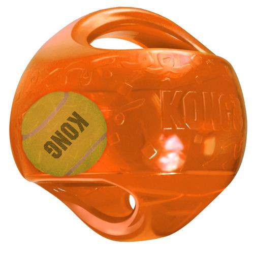 KONG Jumbler Ball GrL/XL Hundespielzeug Tennisball & Squeaker