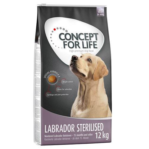 2x12kg Labrador Sterilised Concept for Life Hundefutter trocken