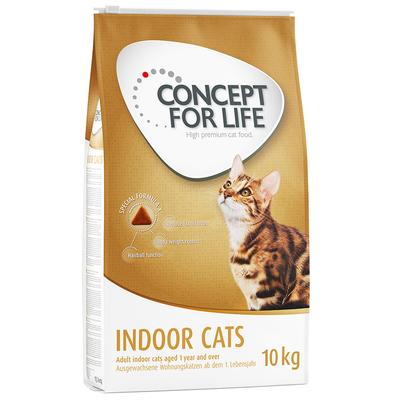 10 kg Indoor Cats Concept for Life Trockenfutter für Katzen
