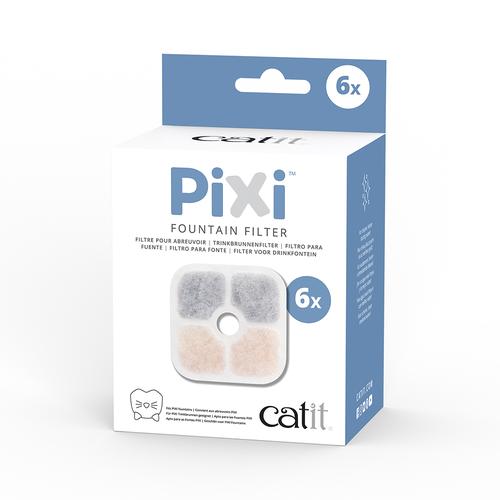 6 Stück Ersatzfilter für Catit PIXI Trinkbrunnen, Edelstahl Katze