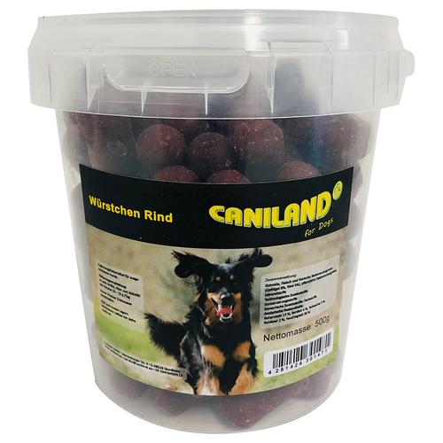 6x 500g Würstchen Rind mit Raucharoma Caniland Hundesnack