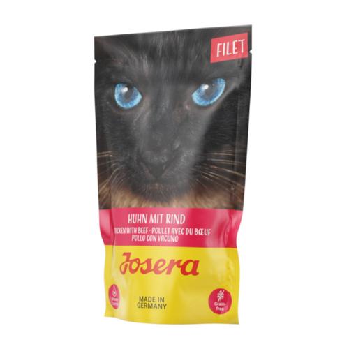 16 x 70 g Josera Filet Huhn mit Rind Katzenfutter nass