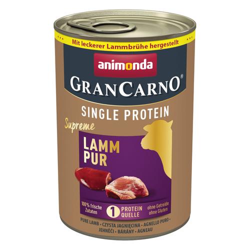 6 x 400 g animonda GranCarno Adult Single Protein Supreme Lamm Pur Hundefutter nass