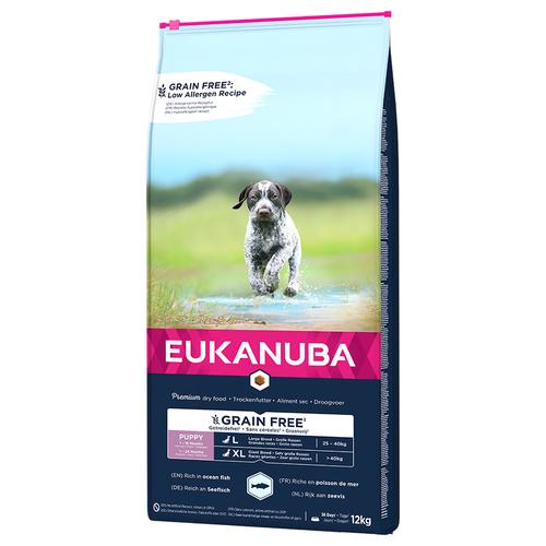 2x12kg Eukanuba Grain Free Puppy Large Breed mit Lachs Hundefutter trocken