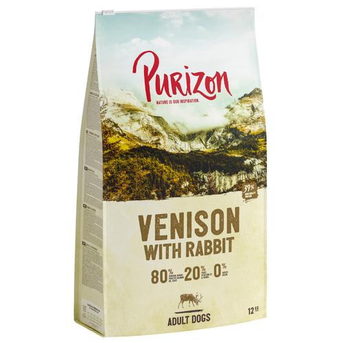 Purizon 12 kg Wild mit Kaninchen für ausgewachsene Hunde, getreidefreies Hundetrockenfutter