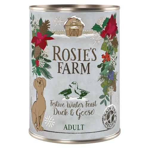 24 x 400 g Rosie’s Farm Adult Hundefutter – Sonder-Edition Ente & Gans