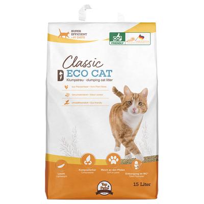 2x15L Classic Eco Cat Klumpstreu aus Pflanzenfasern Katze