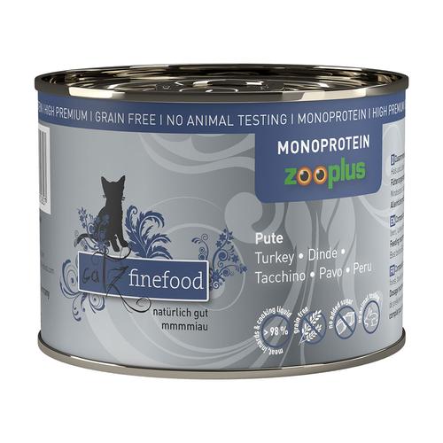 6x200g catz finefood Monoprotein zooplus Pute Katzenfutter nass