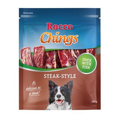 12 x 200g Chings Steak Style - Entenfleisch Rocco Hundesnack