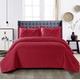 Shop Direct 24 Decorative Bedspreads King Size Bed Quilt Throws -Polyester Filling Reversible Embossed Bedspreads & Coverlets - 240x250cm King Size Bed Throw Christmas Bedding Set,Red