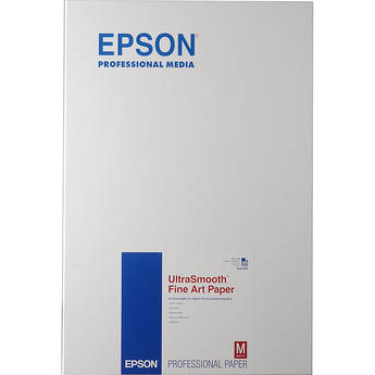 Epson UltraSmooth Fine Art Paper (13 x 19", 25 Sheets) S041896