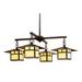 Arroyo Craftsman Monterey 41 Inch 4 Light Chandelier - MCH-12-4T-AM-BZ