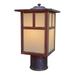 Arroyo Craftsman Mission 9 Inch Tall 1 Light Outdoor Post Lamp - MP-6T-RM-VP