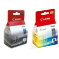 Canon 2 Pixma MP220 Original Printer Ink Cartridge - Black+Tri-Colour- Light User