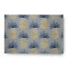 Blue/Gray 72 x 48 x 0.12 in Area Rug - e by design Floral Flatweave Gray/Blue/Yellow Area Rug Chenille, Polyester | 72 H x 48 W x 0.12 D in | Wayfair