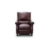 Hello Sofa Home Adriana 100% Top Grain Leather Traditional Manual Recliner Armchair Genuine Leather in Brown | 41 H x 41 W x 37 D in | Wayfair
