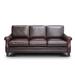 Hello Sofa Home Adriana 100% Top Grain Leather Traditional Sofa Genuine Leather in Brown | 37 H x 90 W x 40 D in | Wayfair GTRX17-30