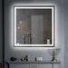 Orren Ellis Amirie Anti-Fog Bathroom Led Mirror Backlit Illuminated Mirror Touch Switch Dimmable in White | 36" x 36" | Wayfair