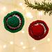 The Holiday Aisle® Hanging Figurine Ornament, Polyester in Green/Red | 1.6 H x 2.8 D in | Wayfair B5D5F595FD2442258AB30FD47221136F