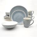 Bungalow Rose Hanes 16 Piece Stoneware Dinnerware Set, Service for 4 Ceramic/Earthenware/Stoneware in Gray | Wayfair