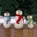 The Holiday Aisle® 3 Piece Snowman Fun Sculpture Set Fabric in Black/Green/White | 9.5 H x 3.9 W x 3.9 D in | Wayfair