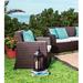 Red Barrel Studio® Outdoor Lounge Chair w/ Cushion Plastic in Brown | 33.46 H x 31.06 W x 30.24 D in | Wayfair 85BC68FD0CBD46B69E0A057824CC3D5C