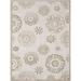 Brown 108 x 79 x 0.25 in Area Rug - Bungalow Rose Floral Machine Woven Taupe Indoor/Outdoor Area Rug | 108 H x 79 W x 0.25 D in | Wayfair