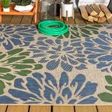 JONATHAN Y Marvao Modern Floral Textured Weave Indoor/Outdoor Area Rug