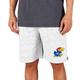 Men's Concepts Sport White/Charcoal Kansas Jayhawks Throttle Knit Jam Shorts