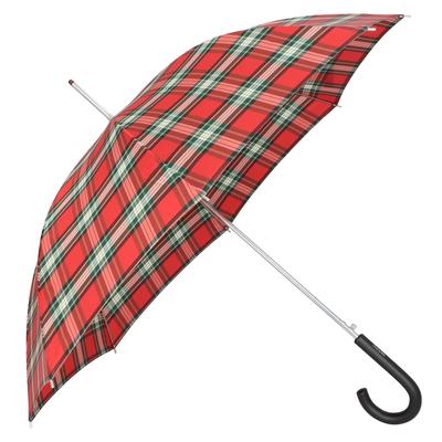 doppler Carbonsteel Long Stockschirm 89 cm karo Rot Herren