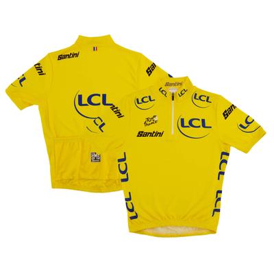 Tour de France 2025 Santini Replica Mannschaft Trikot - Gelb - Junior Image