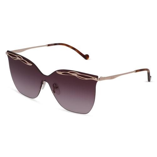 Liu Jo LJ136S Damen-Sonnenbrille Vollrand Monoscheibe Metall-Gestell, gold