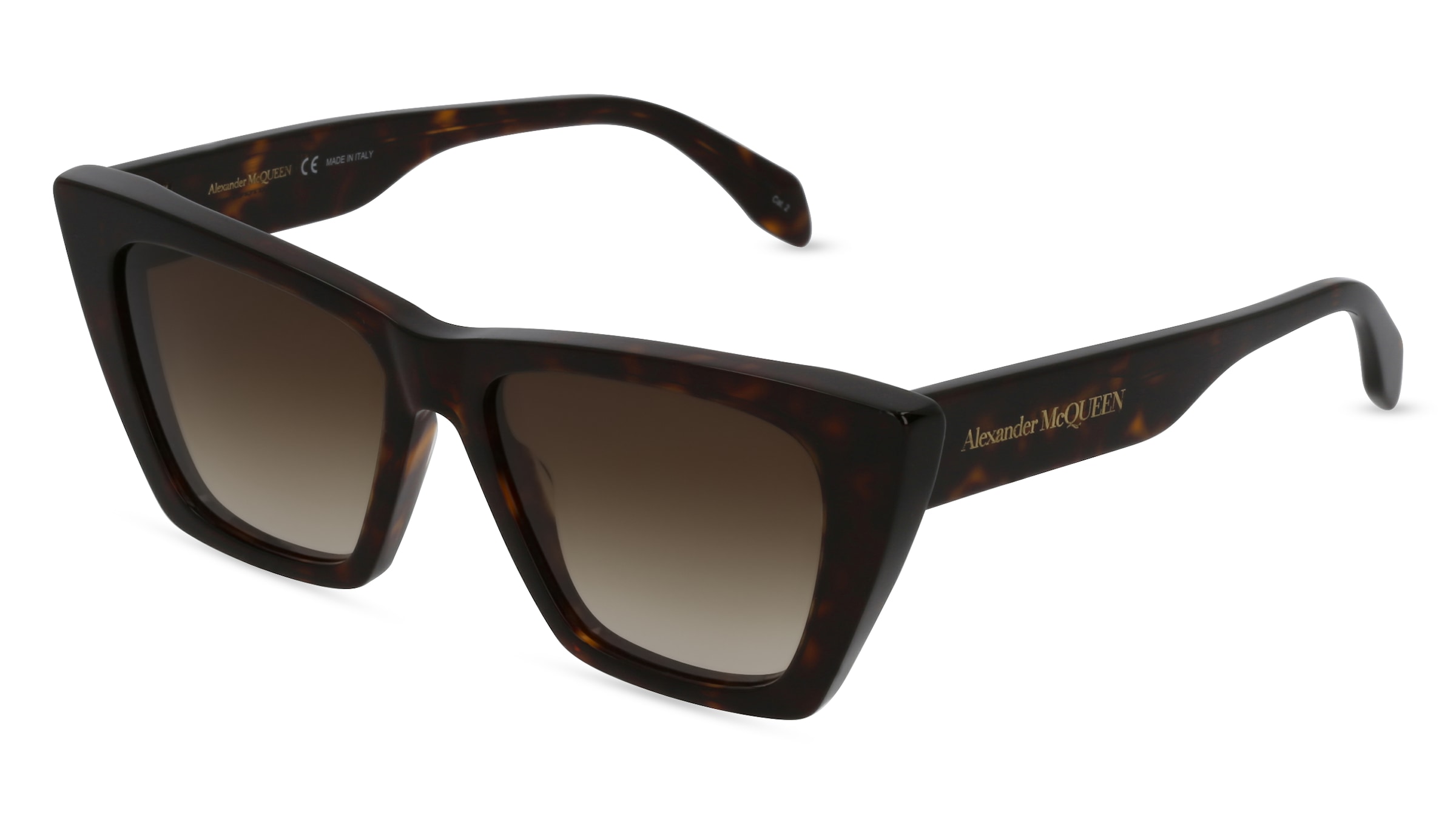 Alexander McQueen AM0299S Unisex-Sonnenbrille Vollrand Butterfly Kunststoff-Gestell, braun