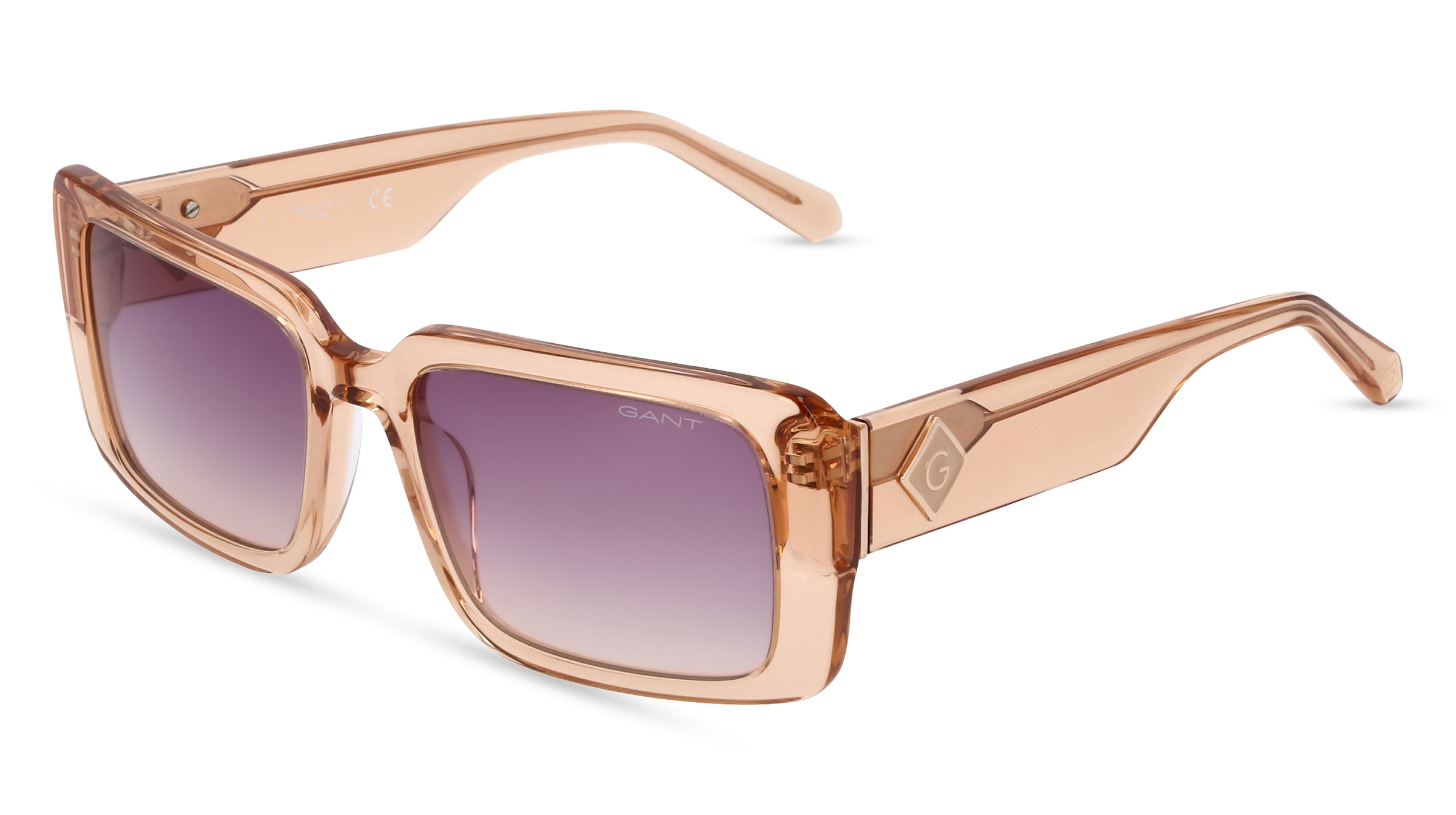 Gant GA8088 Damen-Sonnenbrille Vollrand Quadratisch Kunststoff-Gestell, pink