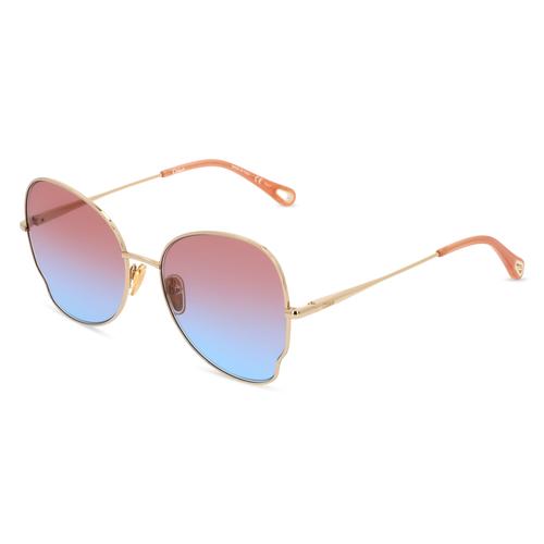 Chloé CH0094S Damen-Sonnenbrille Vollrand Butterfly Metall-Gestell, gold