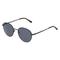 Fielmann OU 001 SUN CL Unisex-Sonnenbrille Vollrand Panto Edelstahl-Gestell, schwarz